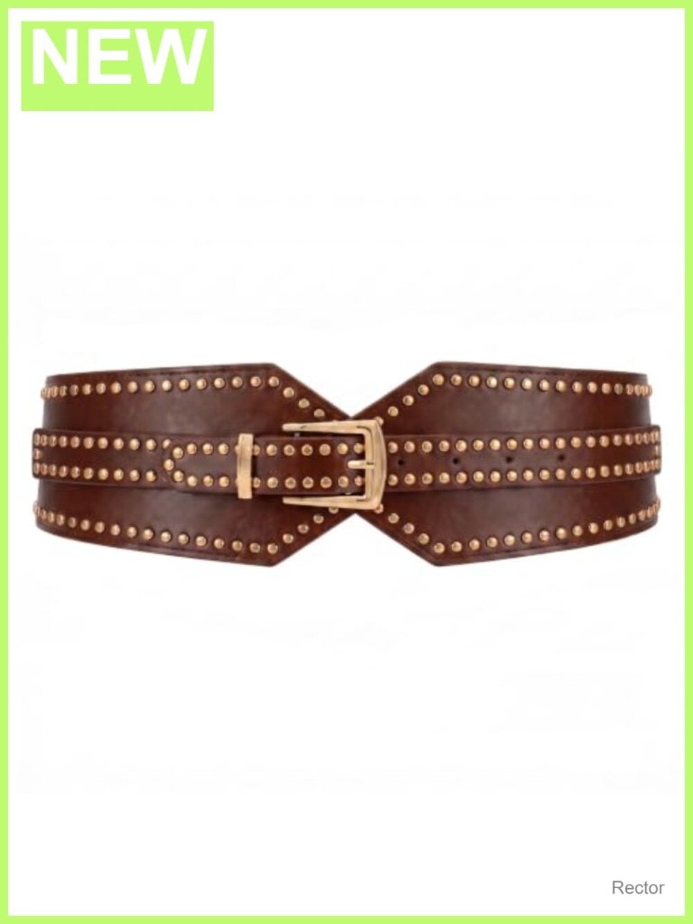 Retro Punk Stud Wide Elastic Stretch Waist Belt for Dress Suits